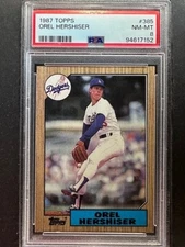 1987 Topps Orel Hershiser #385 - NM-MT 8 - Bowling Green Hall of Fame