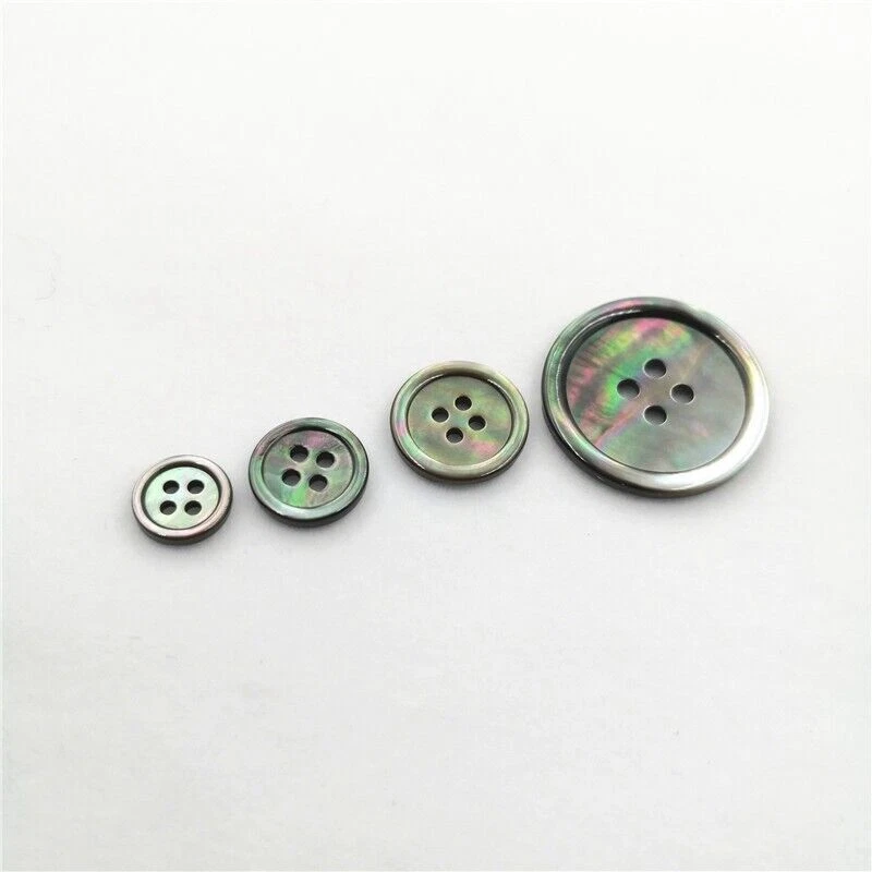 Buttons Mother of Pearl DIY Craft Knitting ButtonsGrey Shell Sewing Many sizes - Image 2 of 4
