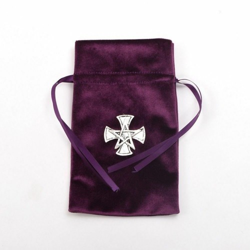 Wicca Cloth Altar Tarot Table Cloth/Pouch Divination Cards Cross Star Decor - Picture 8 of 14