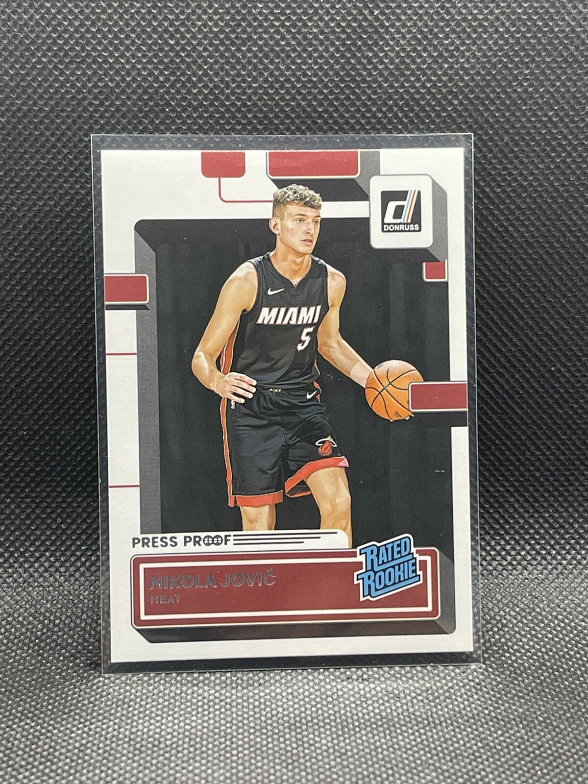 2022-23 Donruss Rated Rookies Press Proof Silver #227 Nikola Jovic - Miami Heat