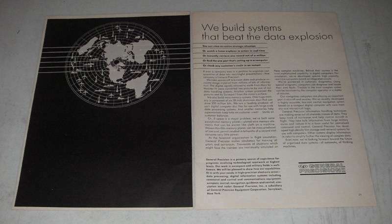 1966 General Precision Ad – Beat the Data Explosion with Advanced Systems