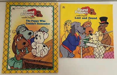 Pound Puppies Golden Books Vintage 1986 1987 Lot Lost Found Couldn't Remember