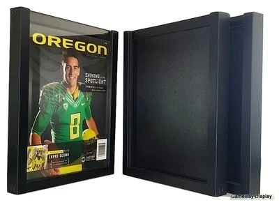 GAMEDAY DISPLAY Magazine Display Frame Case Black Shadow Box Standard Lot of 3 B