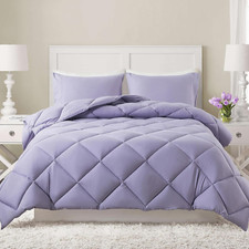 Lightweight Queen Comforter Set with 2 Pillow Sham - 3 Pieces Set - Quilted down