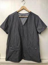 Figs Technical Collection Casma Three-Pocket Scrubs Top FW1100 Gray Size Medium