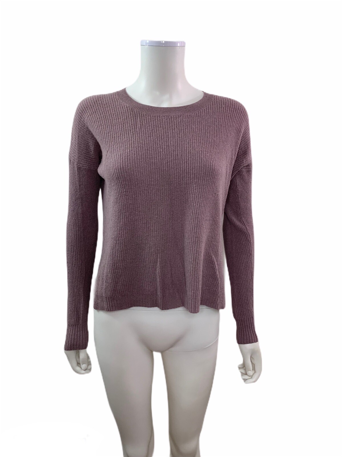 Madewell Womens XS Purple Hi-Low Long Sleeve Round Neck Sweater