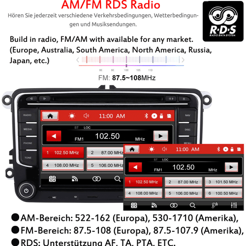 2DIN Autoradio NAVI DVD DAB+ Für VW Golf 5 6 PLUS Touran Passat B6/B7 Tiguan BT - Bild 6 von 15