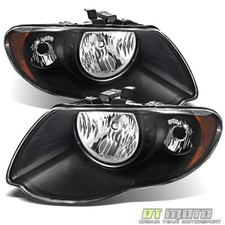 Black 2005-2007 Chrysler Town Country Headlights Headlamps 05 06 07 Leftright