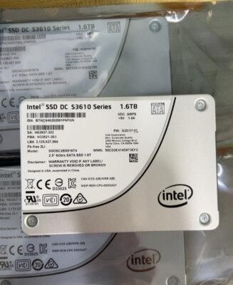 ⑥Intel 2.5インチSSD 400GB×2台セット DC S3710動作品 Intel 400GB DC S3710 Series 2,5