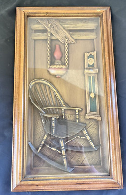 Mid Century Rustic Home Vintage Turner Wall Accessories Framed 3 D Art Vacuform