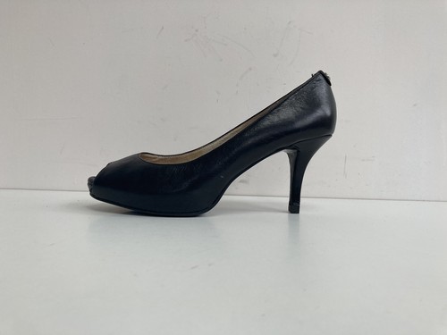 Michael Kors Black Shoes 4 Leather Stiletto Occasion Wedding Classic Court 37 - Picture 23 of 23