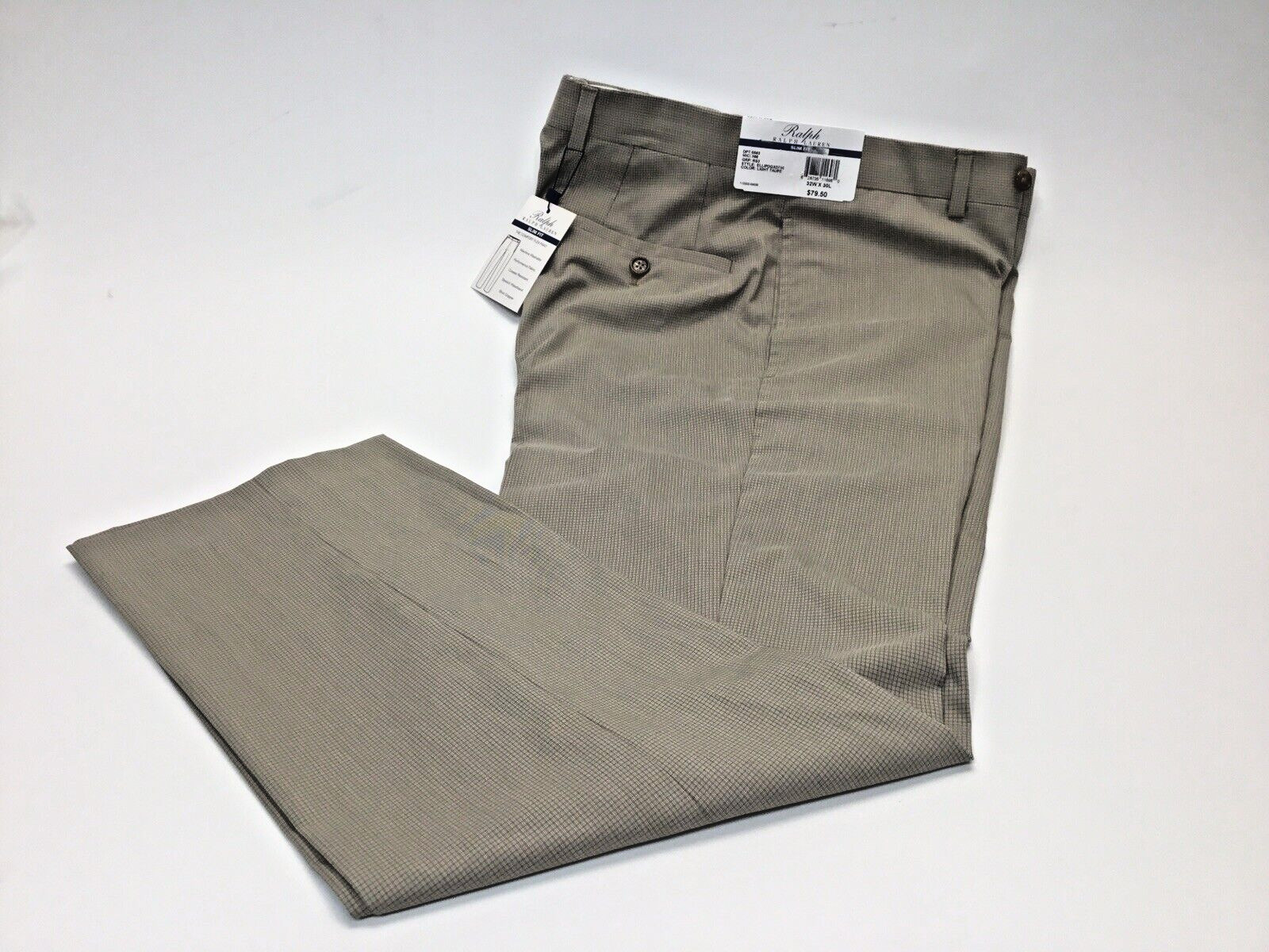 Мужские брюки Ralph Ralph Lauren облегающие брюки Ultra Flex светло-серый 40X32 9690₽