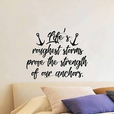 Life Our Anchors Sail Sailing Quote Vinyl Wall Art Sticker Home Room Wall Decals