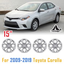 15 Set Of 4 Full Hub Caps Fit For 2009-2019 Toyota Corolla Wheel Covers Snap On 15 Set Of 4 Full Hub Caps Fit For 2009-2019 Toyota Corolla Wheel Covers Snap On