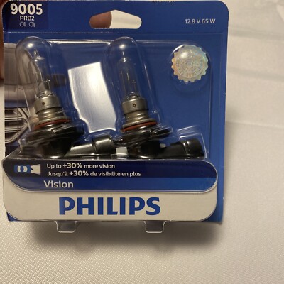 Philips Vision 30% 9005 HB3 65W Two Bulbs Head Light High Beam Replace Lamp OE