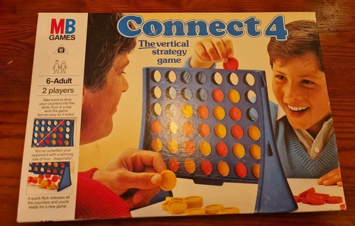 Connect 4 Games Original 1993 Edition Vintage Retro - Family Board Game  - Afbeelding 1 van 2