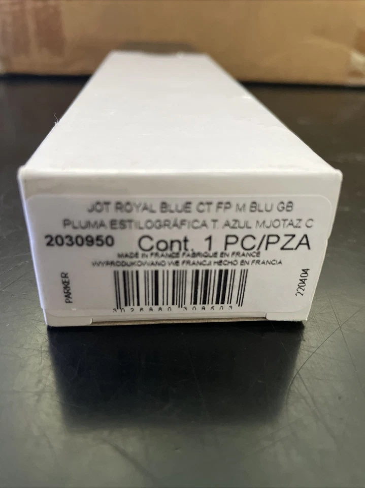 Jotter钢笔皇家蓝色中号笔尖带蓝色墨水礼品盒 — 第 4/4 张图片