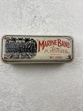 Vintage Harmonica M. Hohner Marine Band No. 1896 Key of C Germany Orig Box