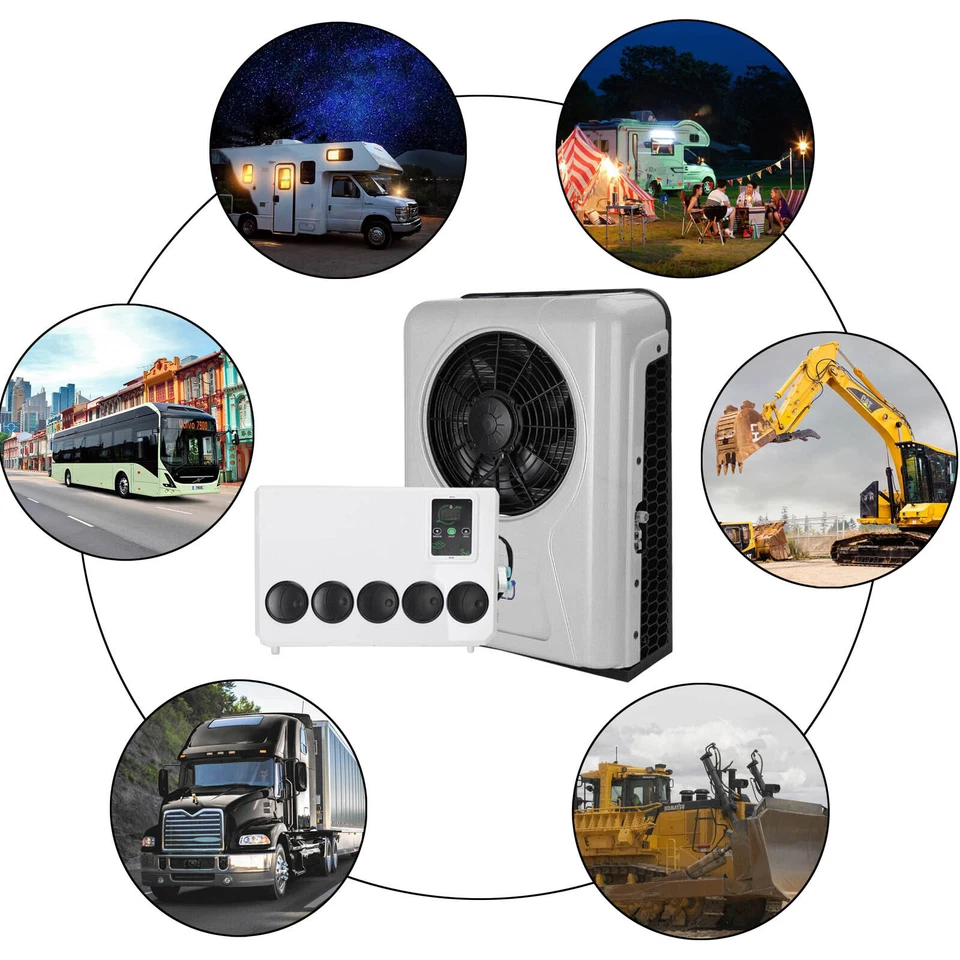 12V 12000 BTU Truck Cab RV Air Conditioner Split Fits Semi Trucks Bus Caravans Foto 2 de 4