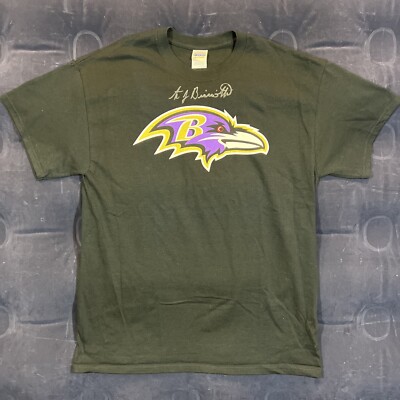 Baltimore Ravens Autographed Tee Shirt L Signed By Team Owner - Steve Bisciotti