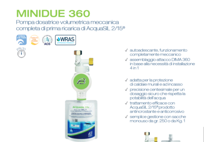 Pompa Dosatrice MiniDUE 360 Per Acqua - Design Compatto, Alimentazione A Rete, Nero/Grigio - Foto 7