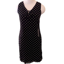Old Navy Womens Dress Size 2 Sleeveless Fully Lined V-Neck Polka Dot Nice New H 