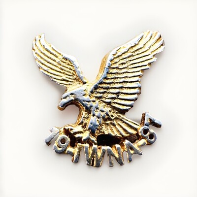 Vintage IWNA 1987 Eagle Gold Tone Lapel Hat Pin BP