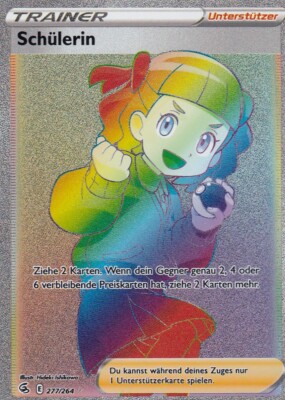 Schülerin 277/264 RAINBOW Fusions Angriff Pokemon Karte Deutsch