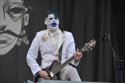 Wes Borland of American rap-rock band Limp Bizkit live on stage at - Old Photo 1