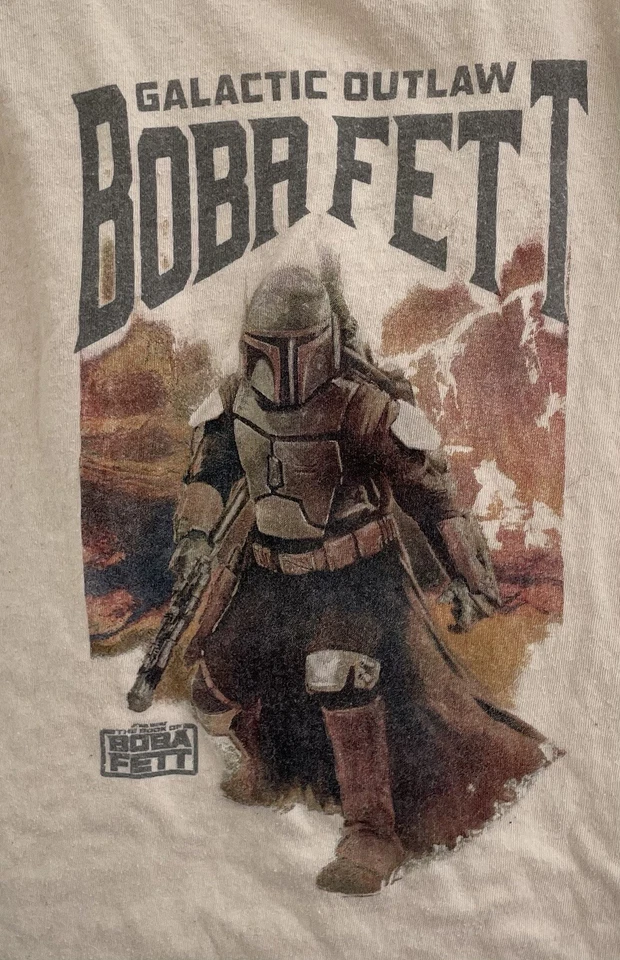Old Navy Kid Boys Star Wars Galactic Outlaw Boba Fett Short Sleeve Shirt Beige 8 - Image 3 of 4