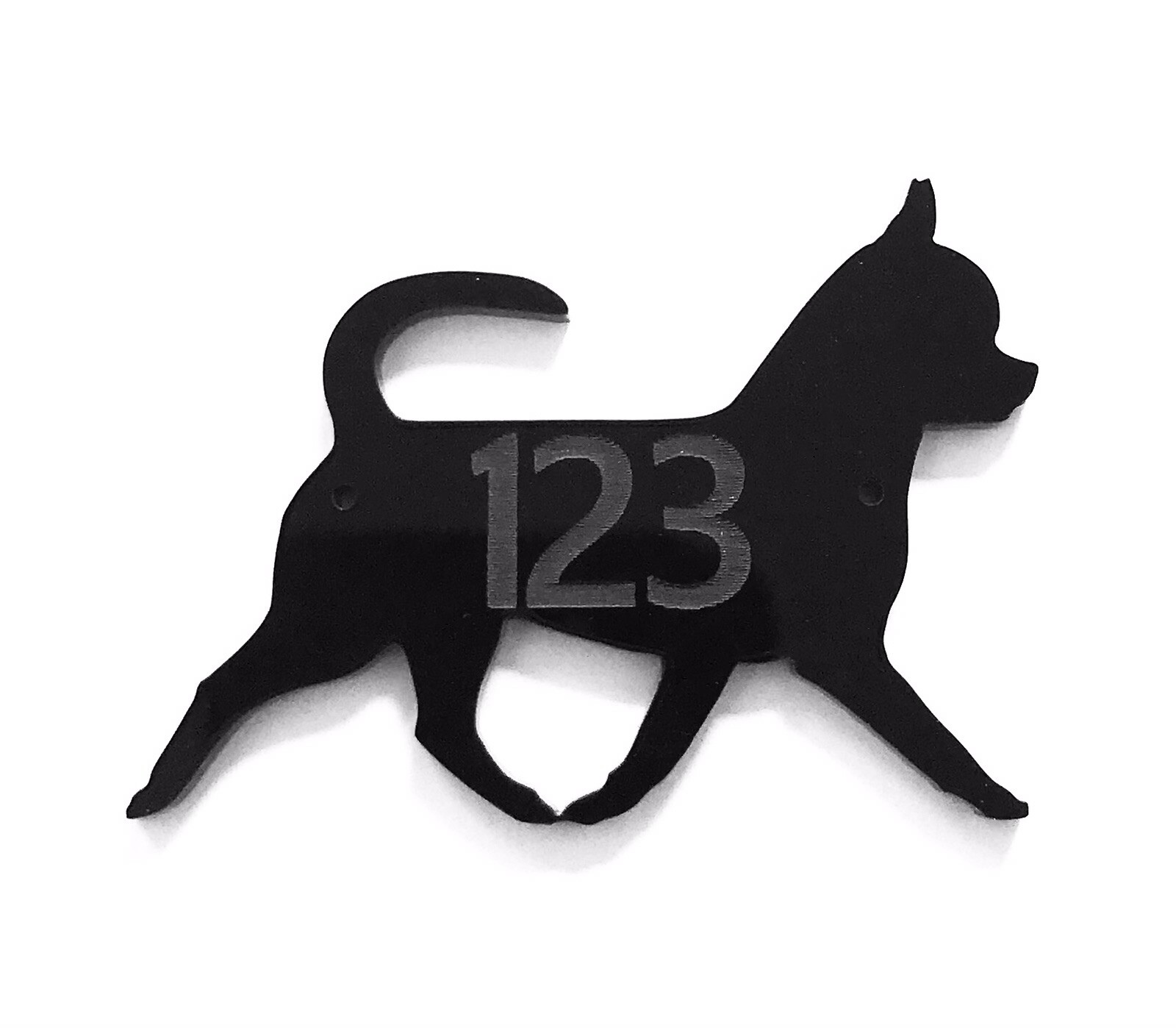 Chihuahua Smooth Coat Dog Door House Number Sign Plaques in Black eBay