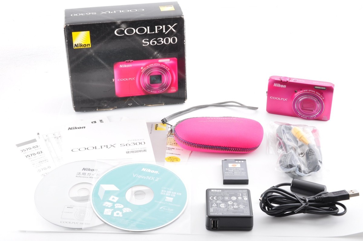Nikon Coolpix S6300 Pink w/case Exc+++ 16.0MP Digital Camera