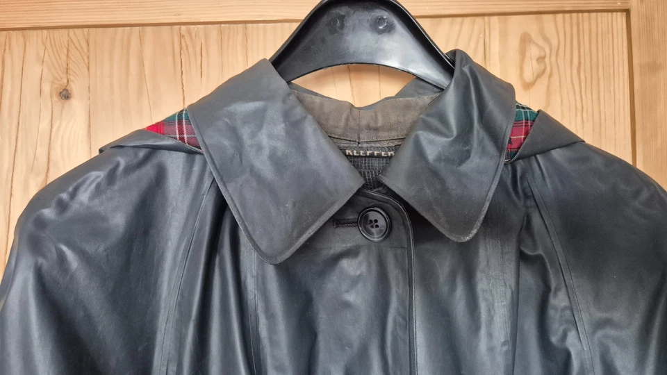 KLEPPER Kleppermantel + Kapuze Gummimantel Regenmantel Gummi Mantel (Gr. L/XL?) - Bild 2 von 4