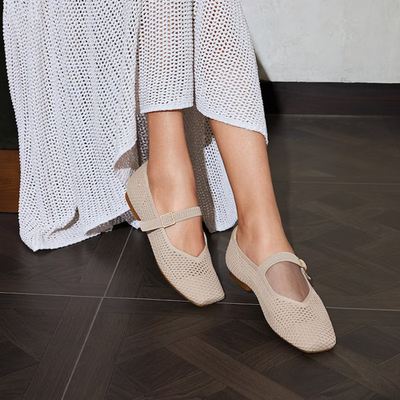 VIVAIA | Women's Square-Toe Mary Janes almond mesh NWB SALE! | eBay