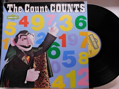lot of 2 Sesame Street Childrens LP The Count Counts on Sesame Street
