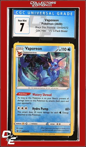 Vaporeon graded CGC 7 for sale on eBay