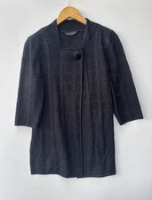 Ming Wang Jacket Medium Black Acrylic Knit