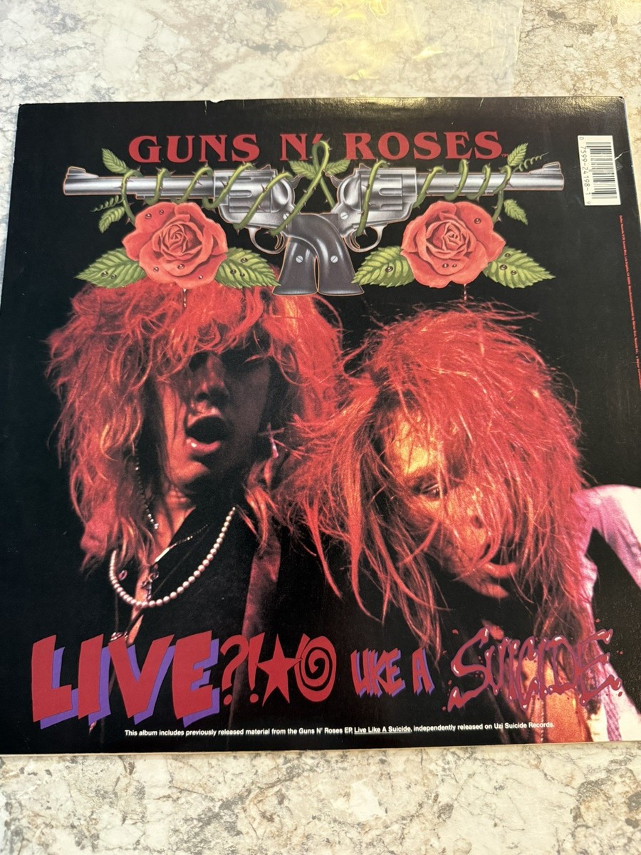 GUNS 'N ROSES vinyl LP GN'R LIES Geffen Records Live Like A
