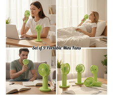 Small Portable Handheld Fan Pocket Size Low Noise Cooling Fan 9-Pk