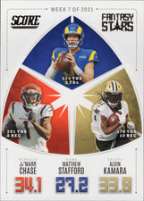 2022 Panini Score Chase/Stafford/Kamara #FS7 Bengals/Rams/Saints Fantasy Stars