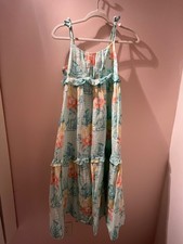 Janie and Jack Full-Length Teal base Summer Dress