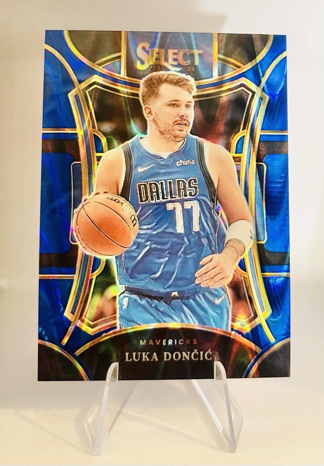 2023-24 Panini Select - Mezzanine Level Luka Doncic #350 Blue Tectonic Prizm /99