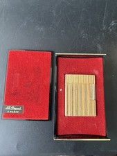 Briquet S.T. Dupont,Line 1 Bon Était  Petit Plaque Or Avec Sa Boîte