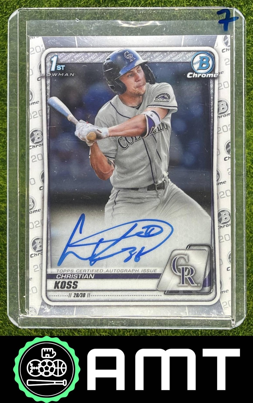 Christian Koss Auto 2020 Bowman Chrome Prospect Colorado Rockies #CPA-CK #7
