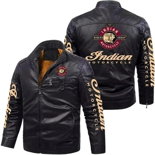 Men's Genuine Cowhide Leather Motorcycle Biker Racing Jacket Vintage Black - product listing photo