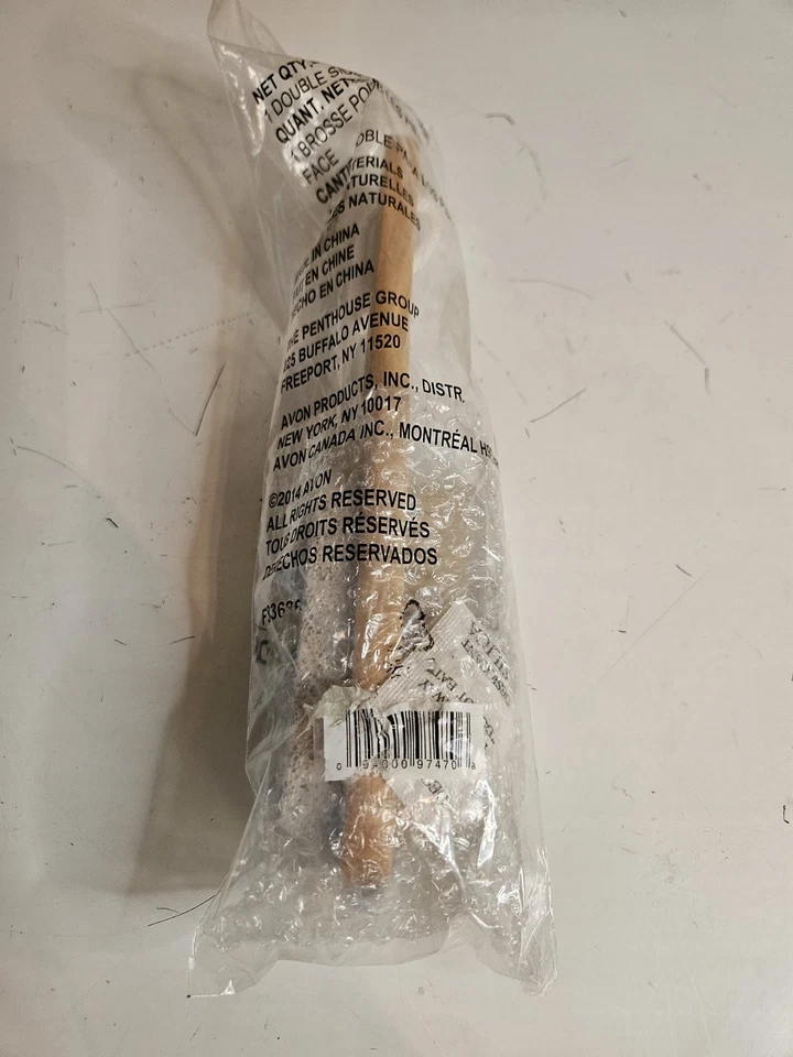 Cepillo de pie de madera Avon depurador de doble cara color natural piedra pómez nuevo Foto 2 de 4