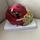 Larry Fitzgerald Signed Arizona Cardinals Blaze Mini Helmet + Fanatics