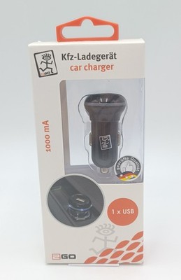 2GO Kfz-Ladegerät 12V/24V - schwarz 1000mA USB F. Samsung, Apple, Huawei, Xiaomi