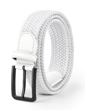 Stretch Elastic Braided Woven Golf Belt 1 3/8 Inch Wide Men Women Web Fabric