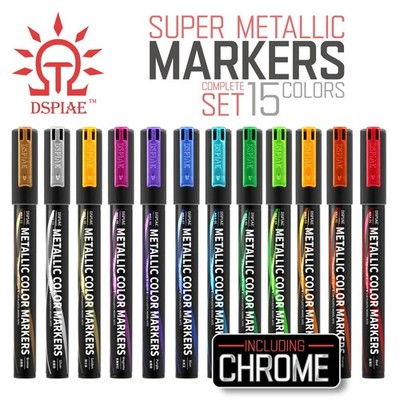 DSPIAE: 15 Metallic Markers [Collection] Model Paint Marker Color